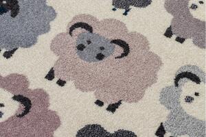 Balta Kusový koberec HEOS 78468 Ovečky krémový růžový Rozměr: 190x270 cm
