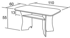 Konferenční stůl Michal 60×110 K02 (Provedení: Dub sonoma)