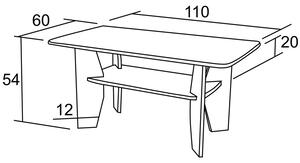 Konferenční stůl Jiří 60×110 K07 (Provedení: Dub bordeaux)