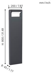 Eglo 98708 - LED Venkovní lampa BRIANZA LED/4,8W/230V IP44