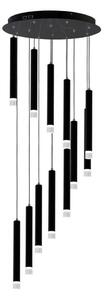 LED Lustr na lanku CARBON 12xLED/12W/230V