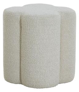 Krémový taburet z textilie bouclé Nalani – Light & Living