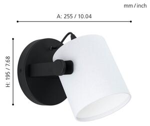 Eglo 43427 - Nástěnné svítidlo HORNWOOD 1 1xE27/28W/230V