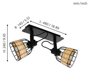 Eglo 43325 - Bodové svítidlo ANWICK 1 2xE27/40W/230V