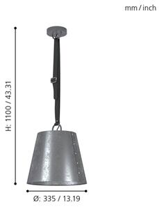Eglo 43405 - Lustr na lanku CHERTSEY 1xE27/60W/230V