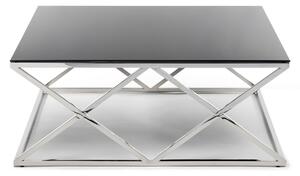 DekorStyle Konferenční stolek Timantti 110 cm stříbrný