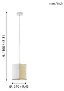 Eglo 43401 - Lustr na lanku ARNHEM 1xE27/40W/230V