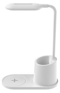 LED Stolní lampa LED/3W/5V s bezdrátovým nabíjením bílá
