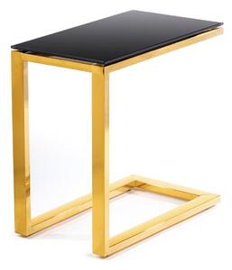DekorStyle Odkládací stolek Stivar 50 cm zlato-černý