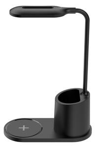 LED Stolní lampa LED/3W/5V s bezdrátovým nabíjením černá
