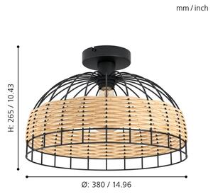 Eglo 43398 - Stropní svítidlo ANWICK 1xE27/60W/230V