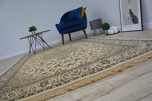 Makro Abra Kusový koberec WINDSOR 22915 slonová kost modrý Rozměr: 60x100 cm