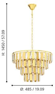 Eglo 99097 - Lustr na řetězu ERSEKA 7xE14/40W/230V