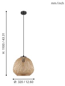 Eglo 43261 - Lustr na lanku DEMBLEBY 1xE27/40W/230V