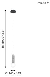 Eglo 39831 - Lustr na lanku GIACONECCHIA 1xE27/40W/230V