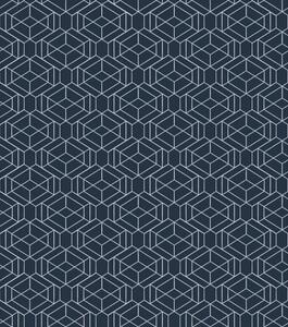 Tapety Tmavě modrá geometrická mřížka z kostek, Tapety abstraktní, a01066v1 : uwalls.cz