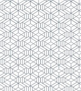 Tapety Bílé pozadí s modrými trojrozměrnými geometrickými kostkami, Tapety abstraktní, a01067 : uwalls.cz