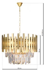 Lustr na řetězu ASPEN GOLD 6xE14/40W/230V