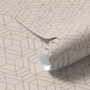 Tapety Teplé béžové pozadí s jemnými grafickými kostkami, Tapety abstraktní, a01067v3 : uwalls.cz