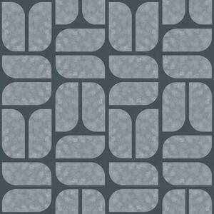 Tapety Tmavé pozadí se šedou mozaikou zaoblených modulů, Tapety abstraktní, a01069v1 : uwalls.cz