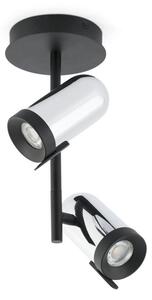 Faro 43534 - Bodové svítidlo ORLEANS 2xGU10/8W/230V stříbrná/černá