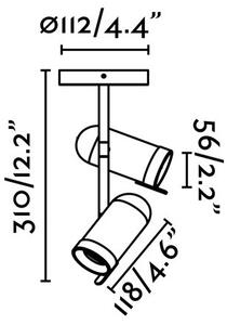 Faro 43534 - Bodové svítidlo ORLEANS 2xGU10/8W/230V stříbrná/černá