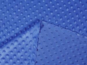 Dětská látka Minky 3D puntíky MKP-001 Modrá - šířka 150 cm