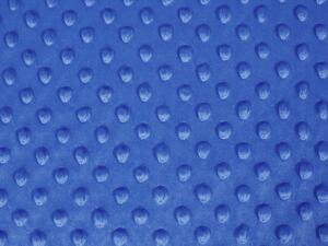 Biante Hřejivé ložní povlečení Minky 3D puntíky MKP-001 Modré Prodloužené 140x220 a 70x90 cm