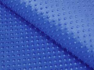 Biante Dětské povlečení do postýlky Minky 3D puntíky MKP-001 Modré Do postýlky 90x140 a 50x70 cm