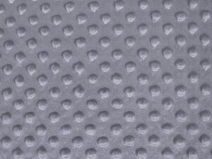 Dětská látka Minky 3D puntíky MKP-004 Tmavě šedá - šířka 150 cm