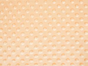 Dětská látka Minky 3D puntíky MKP-006 Světle meruňková - šířka 150 cm
