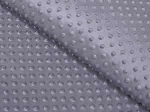Biante Dětský povlak na polštář Minky 3D puntíky MKP-004 Tmavě šedý 45 x 45 cm