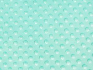 Biante Hřejivé ložní povlečení Minky 3D puntíky MKP-003 Mintové Prodloužené 140x220 a 70x90 cm