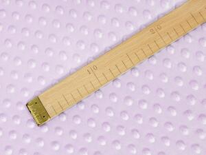 Dětská látka Minky 3D puntíky MKP-002 Fialová lila - šířka 150 cm