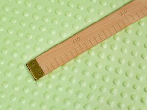 Biante Dětský povlak na polštář Minky 3D puntíky MKP-005 Pastelový světle zelený 40 x 40 cm