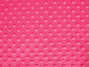 Biante Hřejivé ložní povlečení Minky 3D puntíky MKP-009 Fuchsiové Prodloužené 140x220 a 70x90 cm