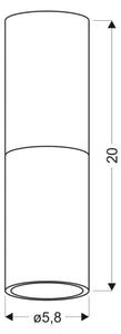 Stropní svítidlo TUBA 1xGU10/15W/230V