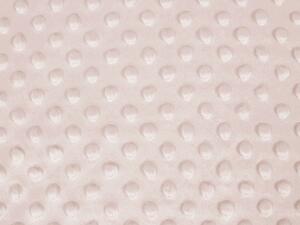 Dětská látka Minky 3D puntíky MKP-010 Pudrově béžová - šířka 150 cm