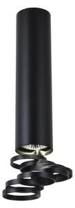 Přisazený lustr TUBA 1xGU10/50W/230V černá