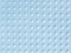 Dětská látka Minky 3D puntíky MKP-008 Nebeská modrá - šířka 150 cm
