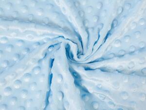 Biante Dětská oboustranná deka Minky puntíky/Polar MKP-008 Nebeská modrá 75x100 cm