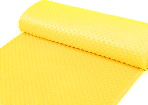 Dětská látka Minky 3D puntíky MKP-015 Sytě žlutá - šířka 150 cm