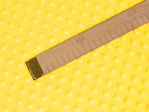 Biante Dětský povlak na polštář Minky 3D puntíky MKP-015 Sytě žlutý 30 x 50 cm