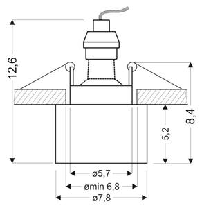 Podhledové svítidlo TUBA 1xGU10/50W/230V