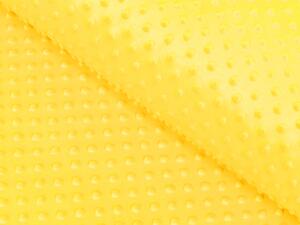 Biante Dětský povlak na polštář Minky 3D puntíky MKP-015 Sytě žlutý 40 x 60 cm