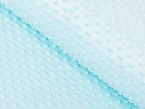 Biante Dětské povlečení do postýlky Minky 3D puntíky MKP-013 Ledové modré Do postýlky 90x120 a 40x60 cm