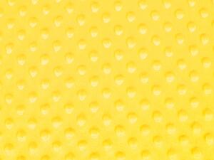 Biante Hřejivé ložní povlečení Minky 3D puntíky MKP-015 Sytě žluté Prodloužené 140x220 a 70x90 cm