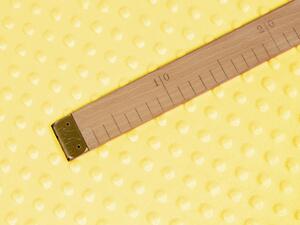 Biante Dětské povlečení do postýlky Minky 3D puntíky MKP-021 Citrónově žluté Do postýlky 100x135 a 40x60 cm