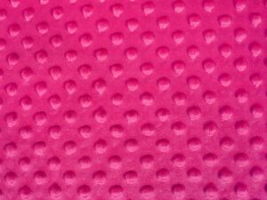 Dětská látka Minky 3D puntíky MKP-018 Purpurová - šířka 150 cm