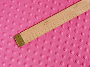 Biante Dětský povlak na polštář Minky 3D puntíky MKP-020 Růžovo fialový 40 x 40 cm